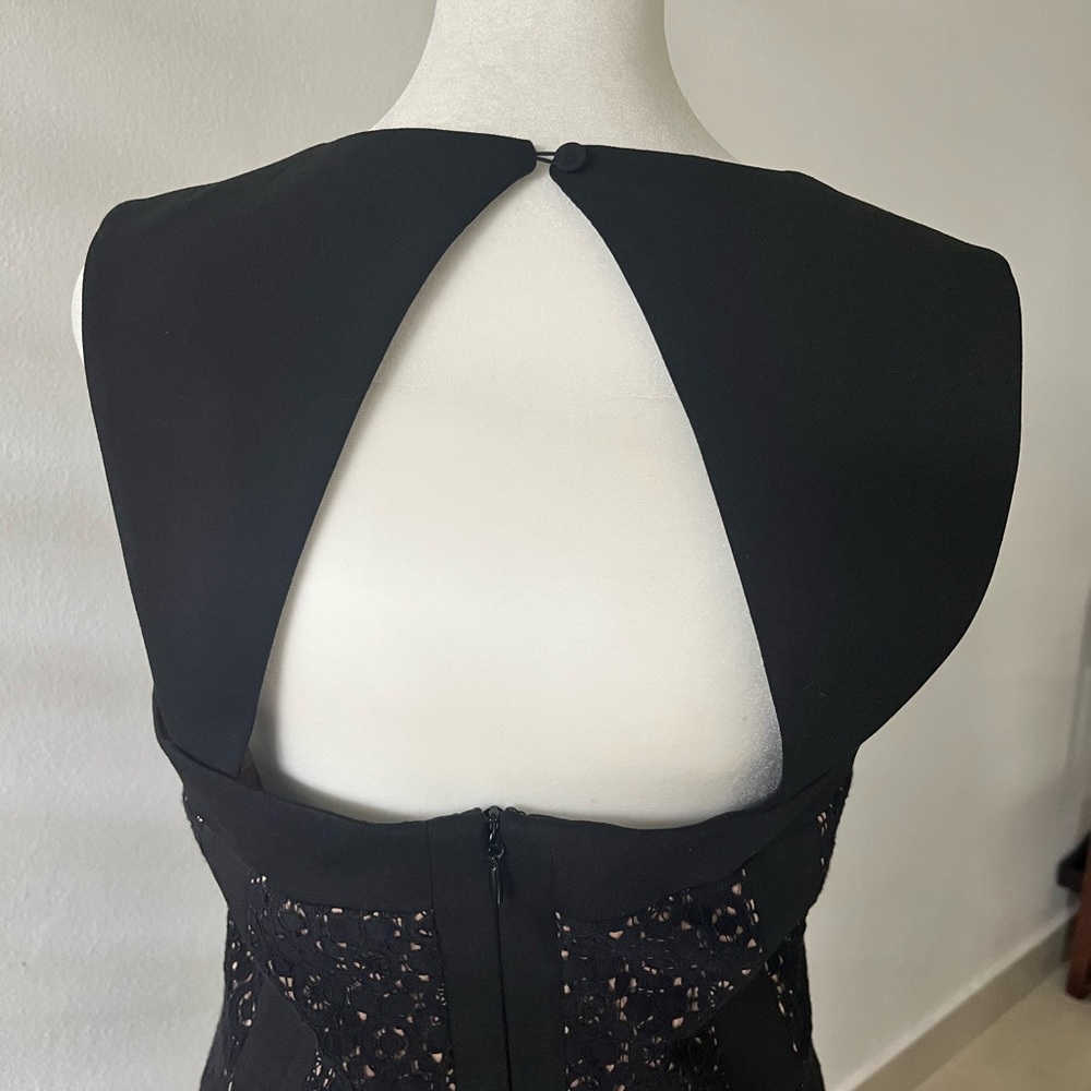 BCBG Noelle Dress, short, sleeveless, black/nude, Sz 8 - Picture 5 of 9